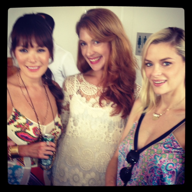 With Jamie King and Lindsay Price